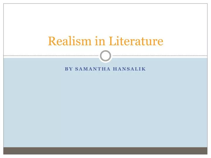 realism in literature