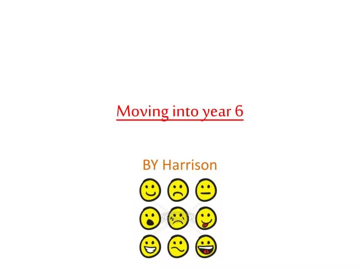 moving into year 6