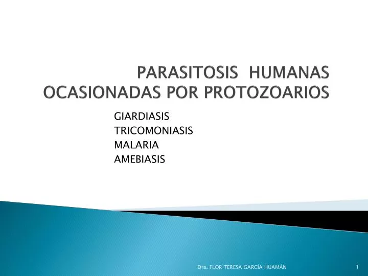 parasitosis humanas ocasionadas por protozoarios