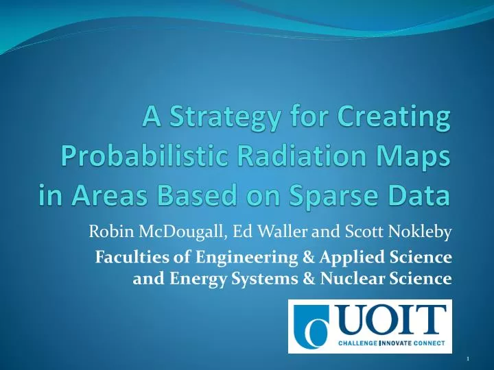 a strategy for creating probabilistic radiation maps in areas based on sparse data
