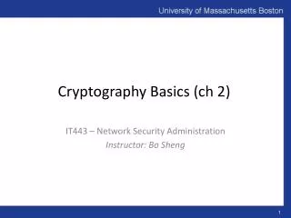 Cryptography Basics ( ch 2)