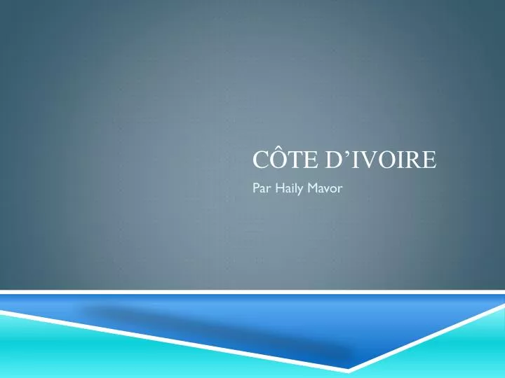 c te d ivoire