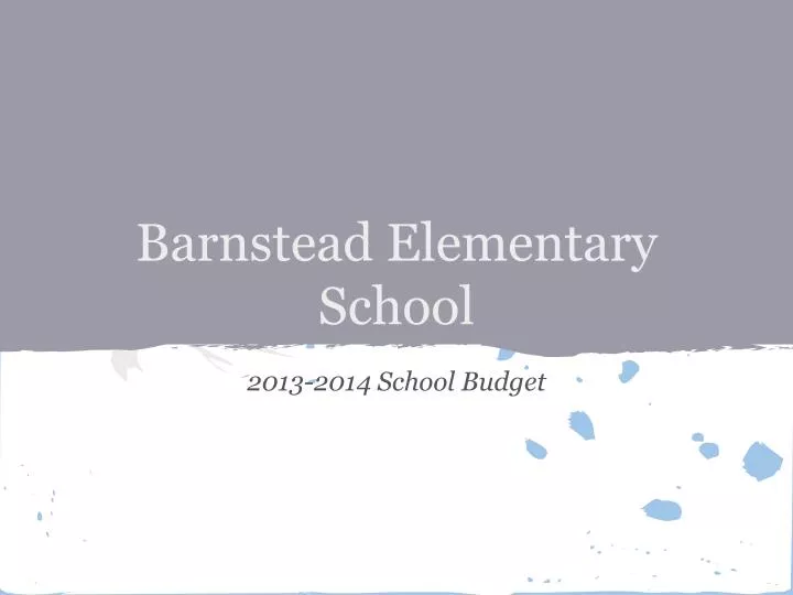 barnstead elementary school