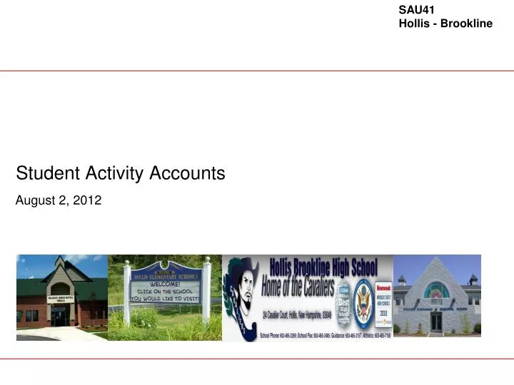 student activity accounts