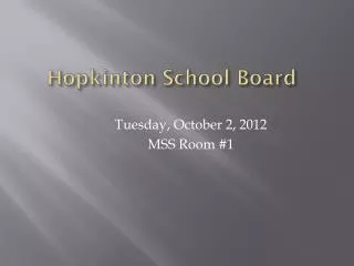 Hopkinton School Board