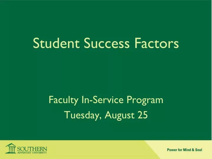 student success factors