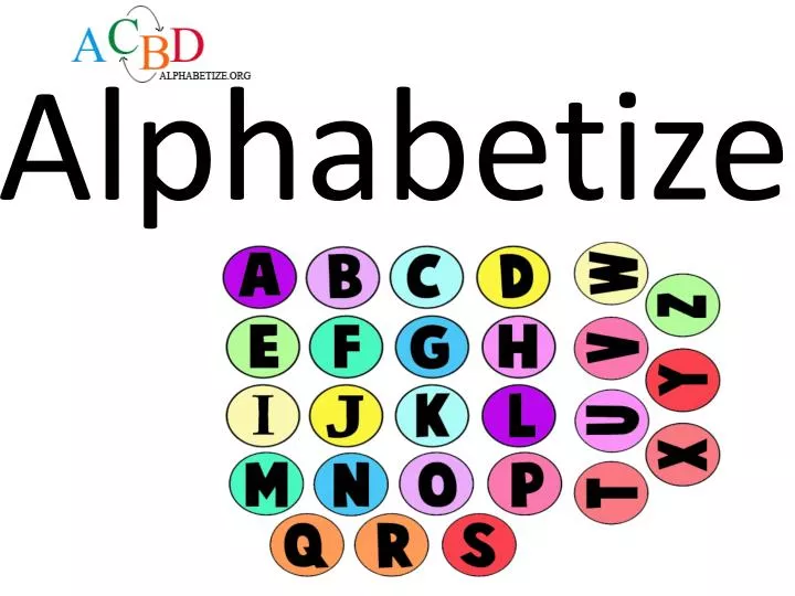 alphabetize