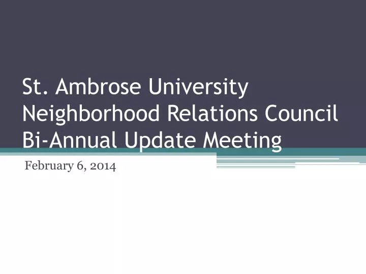 st ambrose university neighborhood relations council bi annual update meeting