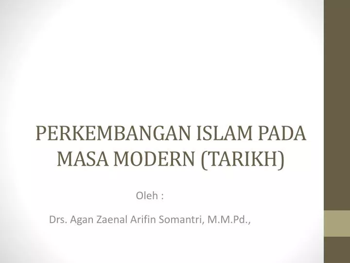 perkembangan islam pada masa modern tarikh