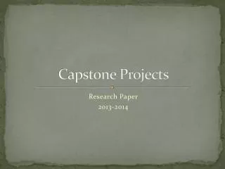 Capstone Projects