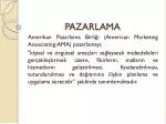 PAZARLAMA - slide 1