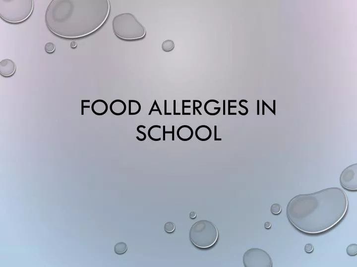 food allergies in school