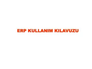 erp kullanim kilavuzu