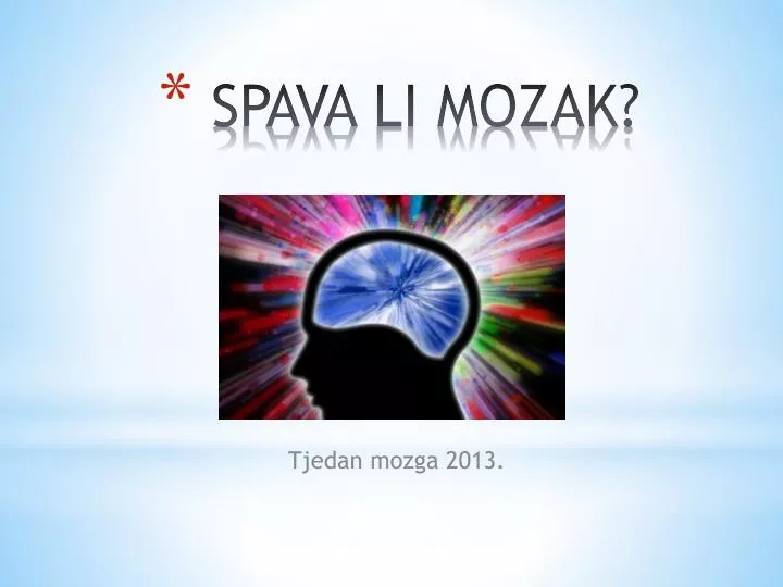 spava li mozak