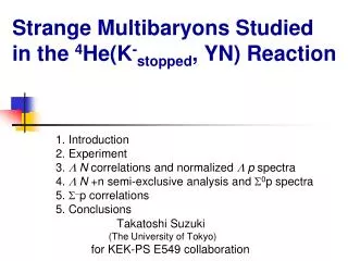 Strange Multibaryons Studied in the 4 He(K - stopped , YN) Reaction