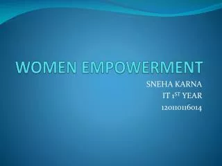 WOMEN EMPOWERMENT