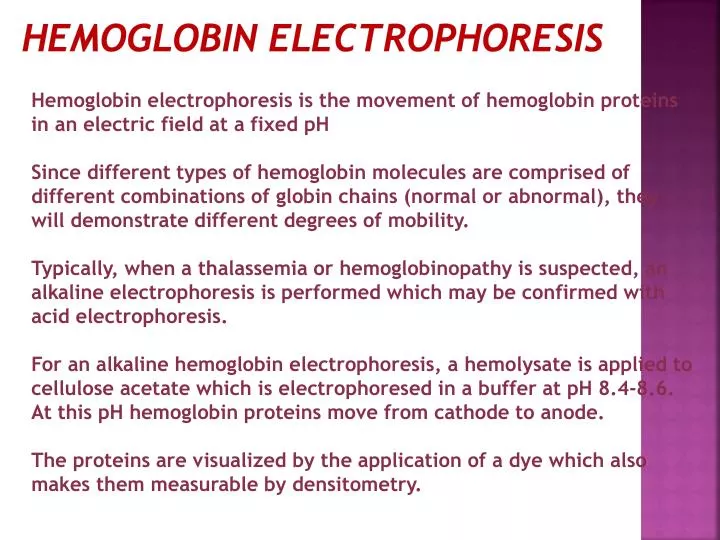 hemoglobin electrophoresis