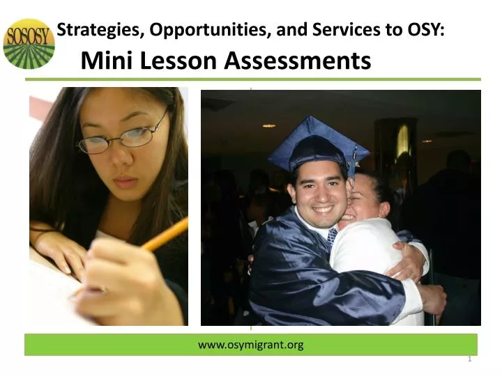 strategies opportunities and services to osy mini lesson assessments