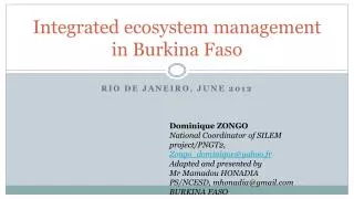 Integrated ecosystem management in Burkina Faso