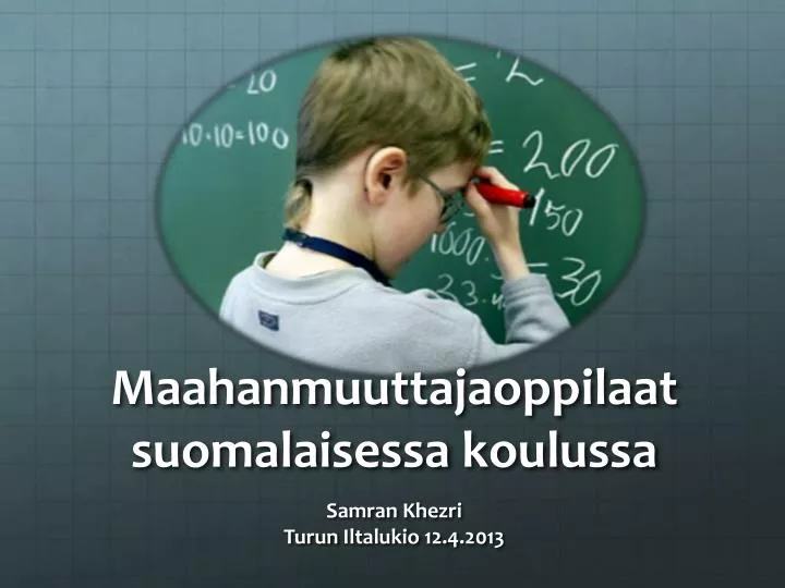 maahanmuuttajaoppilaat suomalaisessa koulussa