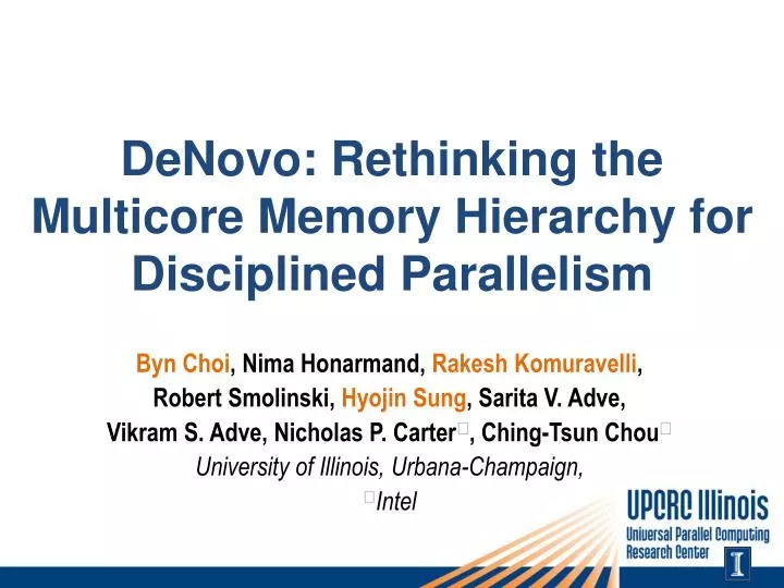 denovo rethinking the multicore memory hierarchy for disciplined parallelism