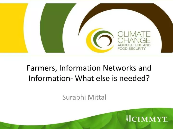 farmers information networks and information what else is needed