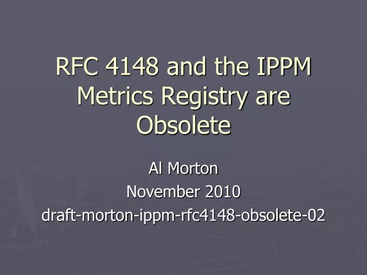 rfc 4148 and the ippm metrics registry are obsolete