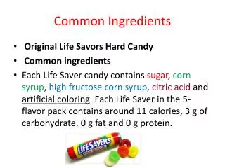 Common Ingredients