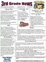 Mrs. Langeheine’s 3rd Grade Newsletter - Welcome Back & Important Updates - slide 1