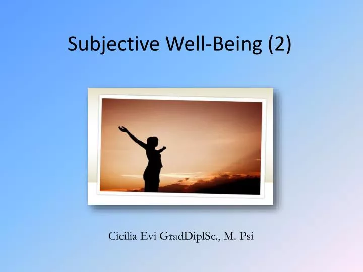 subjective well being 2