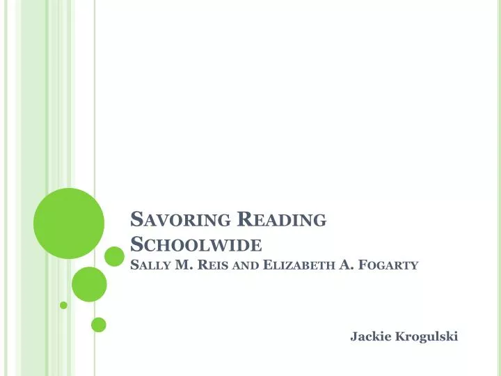 savoring reading schoolwide sally m reis and elizabeth a fogarty