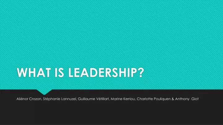 what is leadership