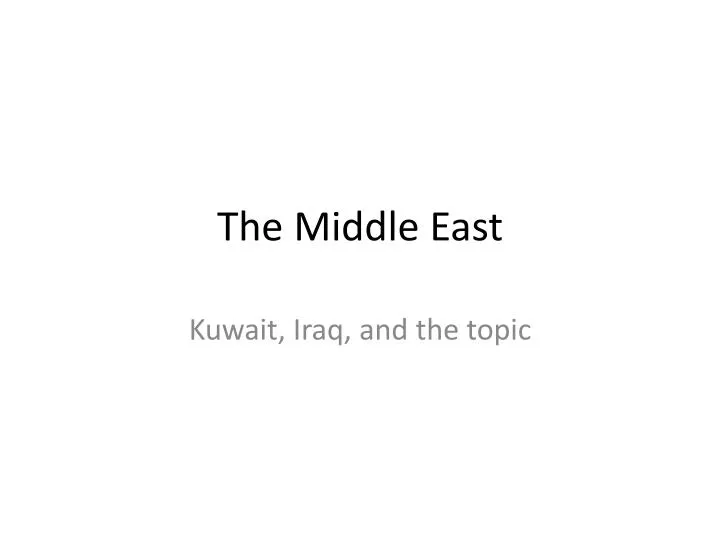 the middle east