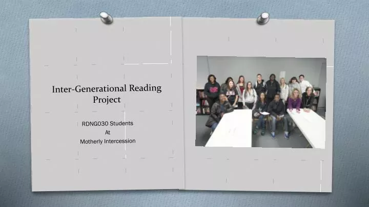 inter generational reading project