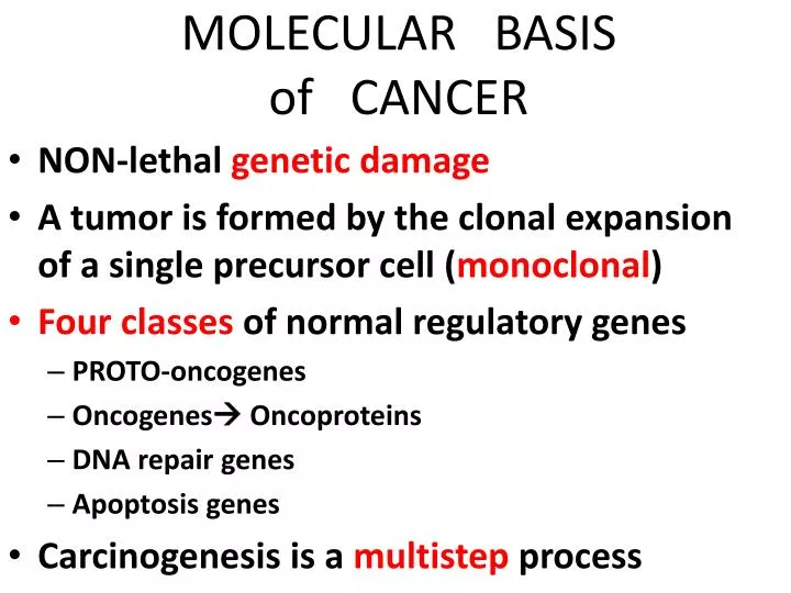 molecular basis of cancer