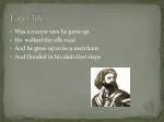 Later life - slide 1