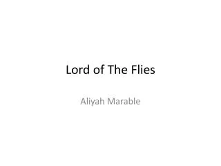 Lord of The Flies