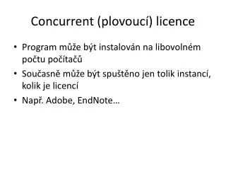 concurrent plovouc licence
