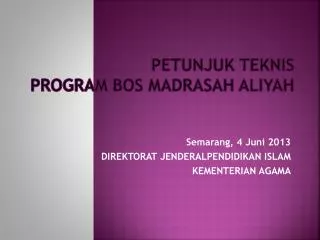 petunjuk teknis program bos madrasah aliyah