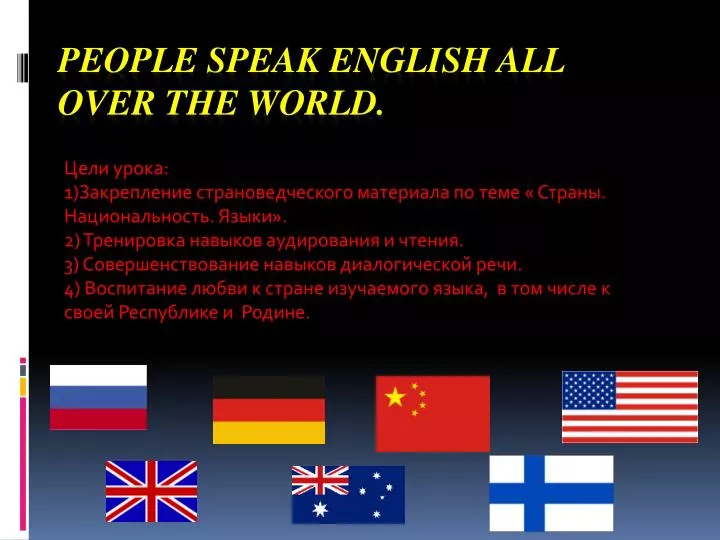 people speak english all over the world