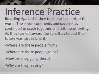 Inference Practice