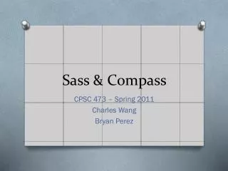 Sass &amp; Compass