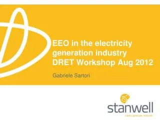 EEO in the electricity generation industry DRET Workshop Aug 2012