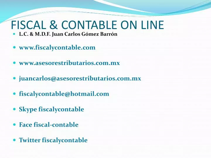 fiscal contable on line