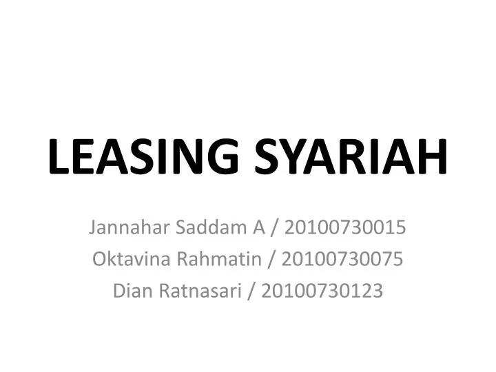 leasing syariah