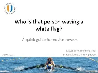 Who is that person waving a white flag?