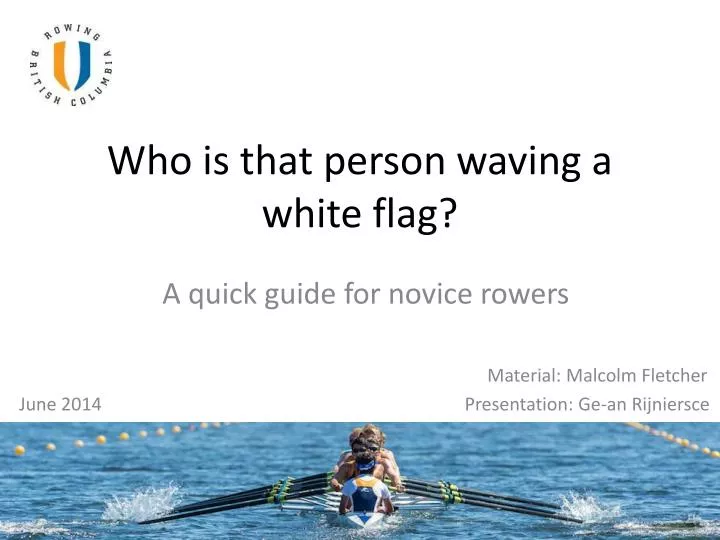 who is that person waving a white flag