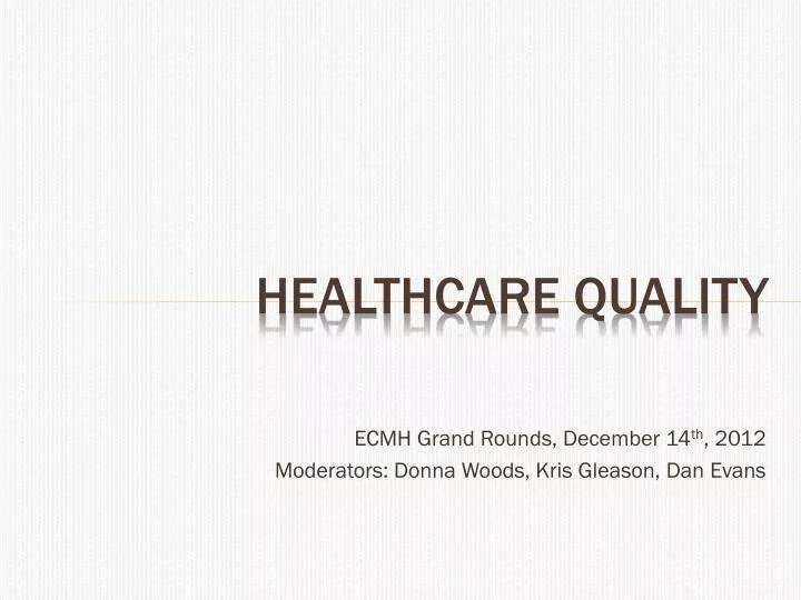 healthcare quality