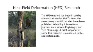 Heat Field Deformation (HFD) Research
