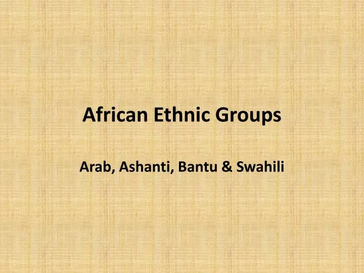 african ethnic groups